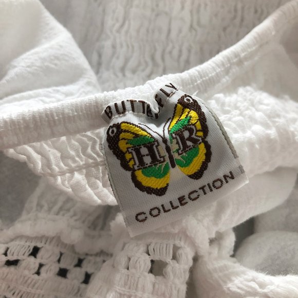 Vintage Cottagecore Puff Sleeve Lace Midi Dress M - Picture 6 of 9